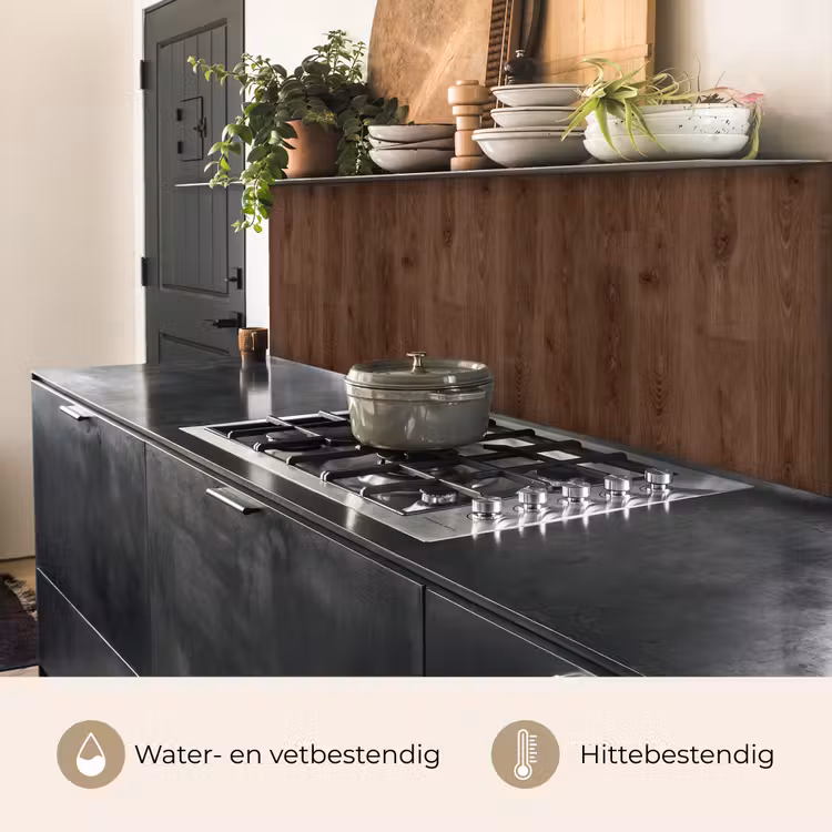 Keuken achterwand - Bruin - Patronen - Hout — 3