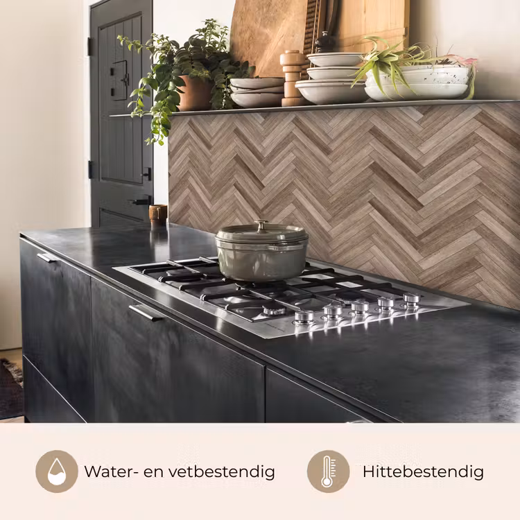 Keuken achterwand - Patronen - Hout - Bruin — 3