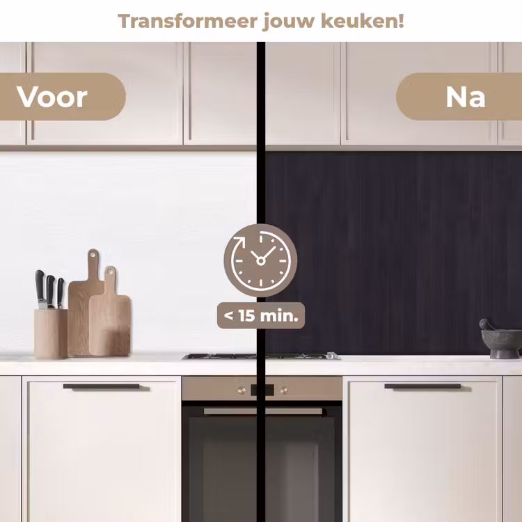 Keuken achterwand - Plank - Zwart - Patronen — 2