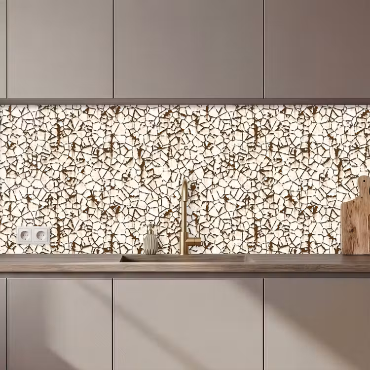 Keuken achterwand - Beige - Patroon - Roest - Verf — 1