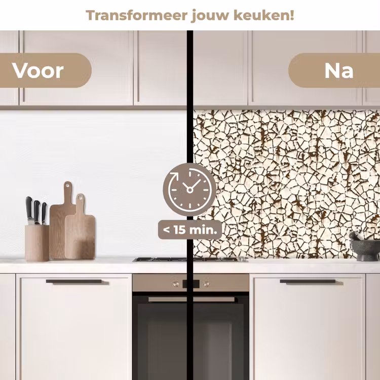 Keuken achterwand - Beige - Patroon - Roest - Verf — 2