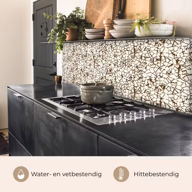 Keuken achterwand - Beige - Patroon - Roest - Verf — 3
