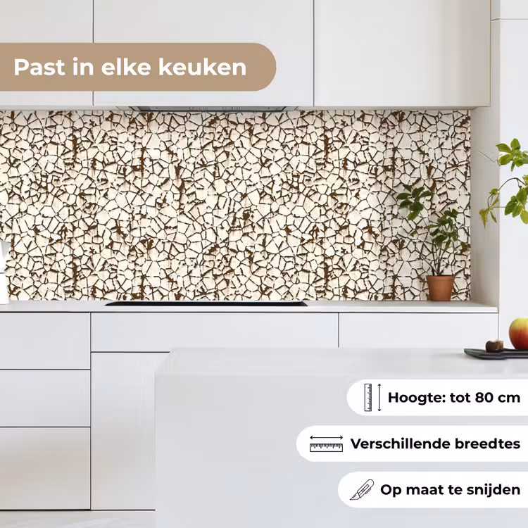 Keuken achterwand - Beige - Patroon - Roest - Verf — 4