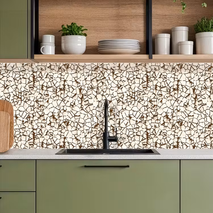 Keuken achterwand - Beige - Patroon - Roest - Verf — 5