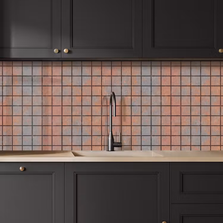 Keuken achterwand - Blauw - Bruin - Vlekken - Vierkant — 6