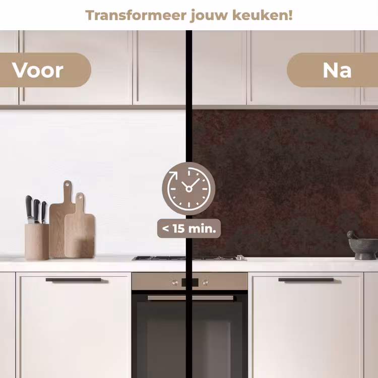 Keuken achterwand - Metaal - Roest - Donker - Bruin — 2