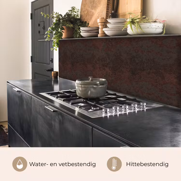 Keuken achterwand - Metaal - Roest - Donker - Bruin — 3