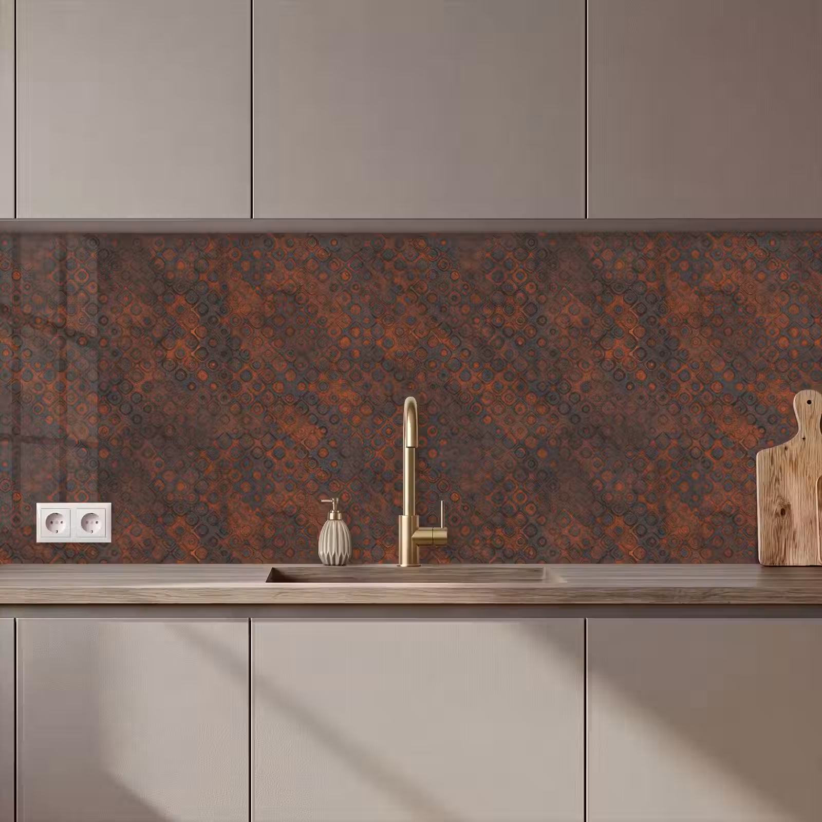 Keuken achterwand - Patroon - Roest - Bruin — 1