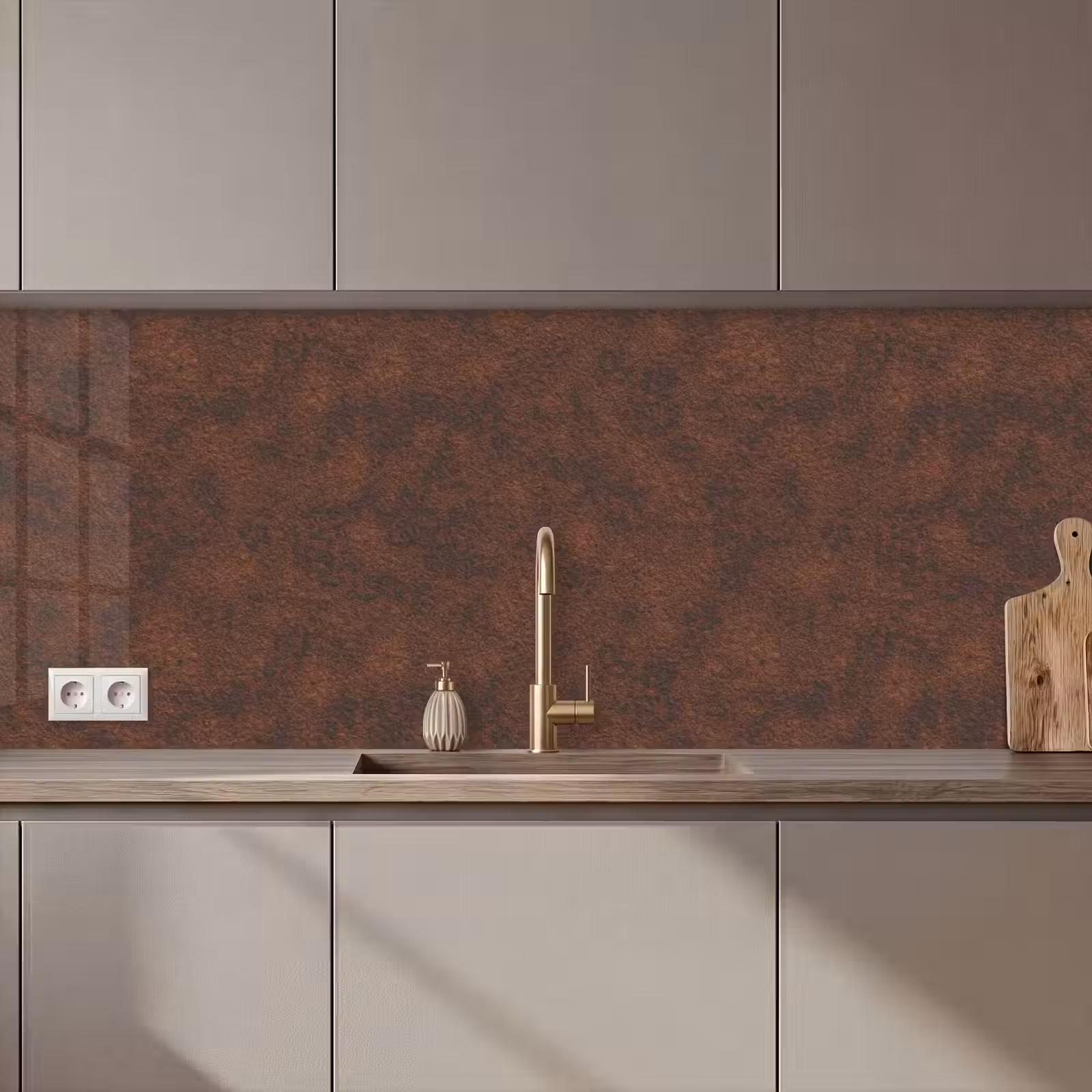Keuken achterwand - Roest - Bruin - Rood — 1