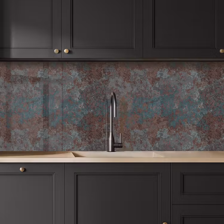 Keuken achterwand - Blauw - Grijs - Roest - Patroon — 6