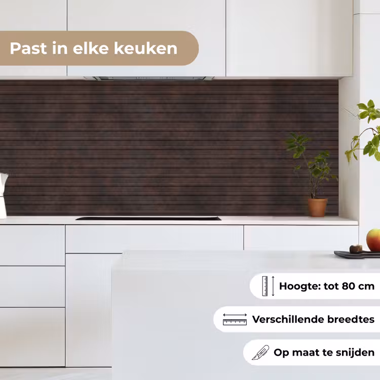 Keuken achterwand - Donkerbruin - Roest - Strepen - Patroon — 4