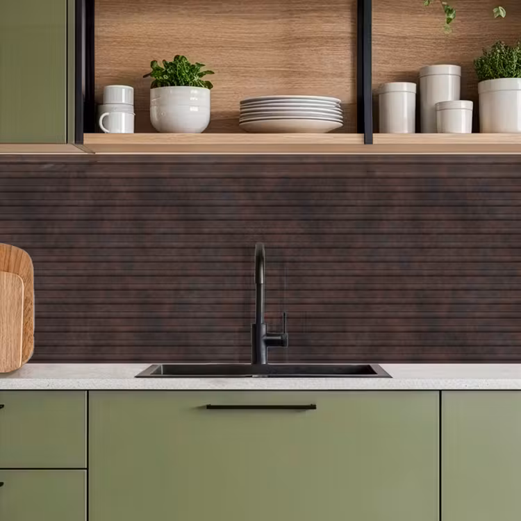 Keuken achterwand - Donkerbruin - Roest - Strepen - Patroon — 5