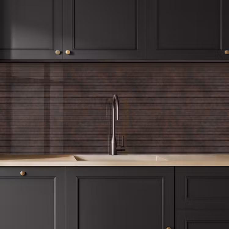 Keuken achterwand - Donkerbruin - Roest - Strepen - Patroon — 6