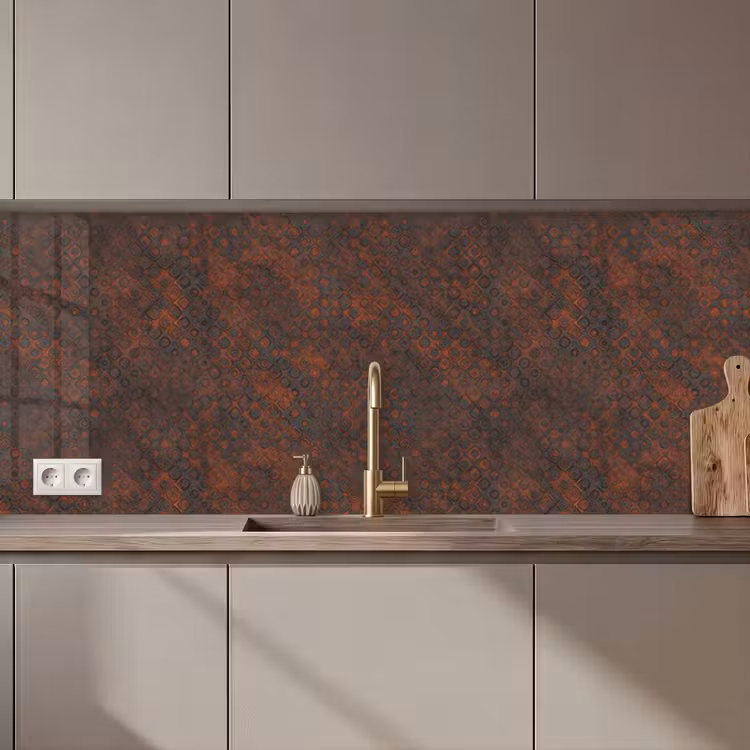 Keuken achterwand - Patroon - Roest - Bruin — 1