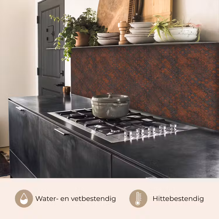 Keuken achterwand - Patroon - Roest - Bruin — 3