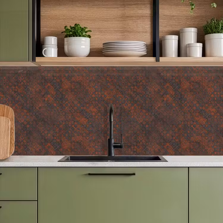 Keuken achterwand - Patroon - Roest - Bruin — 5