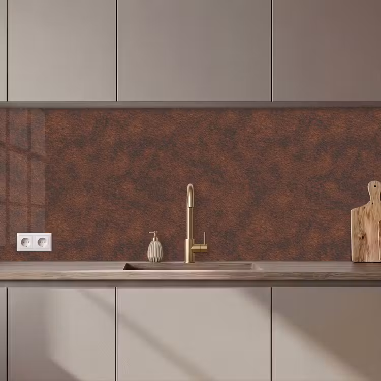 Keuken achterwand - Roest - Bruin - Rood — 1
