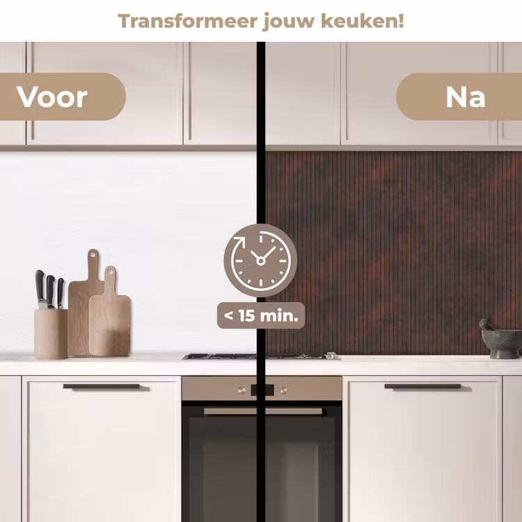 Keuken achterwand - Strepen - Roest - Donker — 2