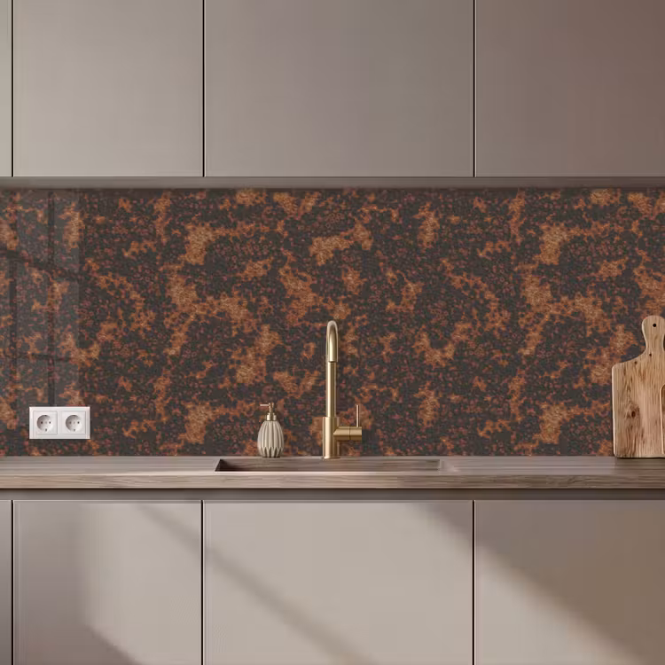 Keuken achterwand - Zwart - Vlekken - Roest - Bruin — 1