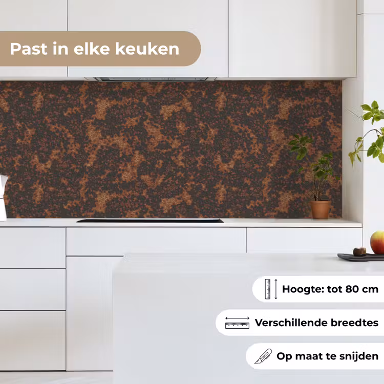 Keuken achterwand - Zwart - Vlekken - Roest - Bruin — 4