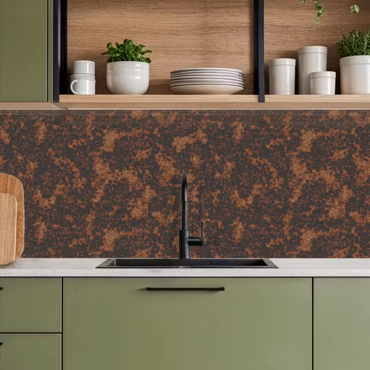 Keuken achterwand - Zwart - Vlekken - Roest - Bruin — 5