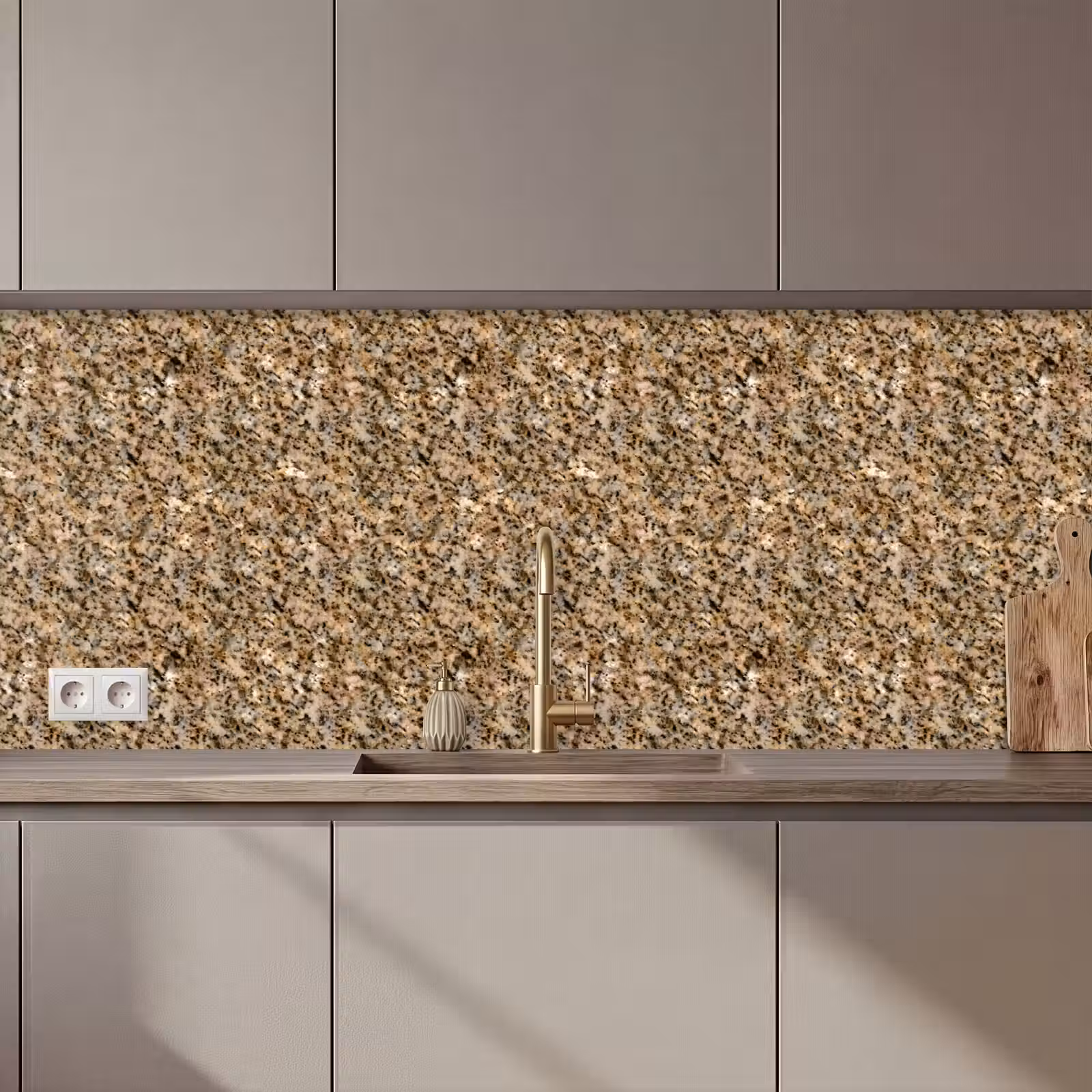 Keuken achterwand - Graniet - Beige - Patroon — 1