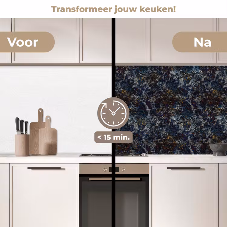 Keuken achterwand - Blauw - Graniet - Donker — 2
