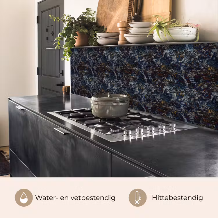 Keuken achterwand - Blauw - Graniet - Donker — 3