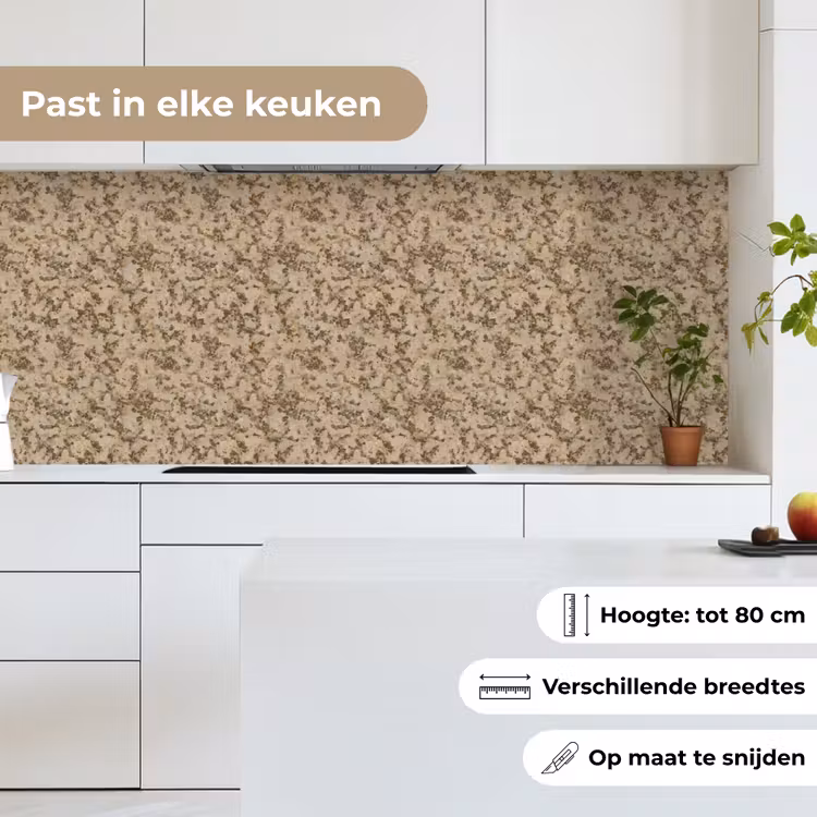 Keuken achterwand - Bruin - Grijs - Patroon — 4