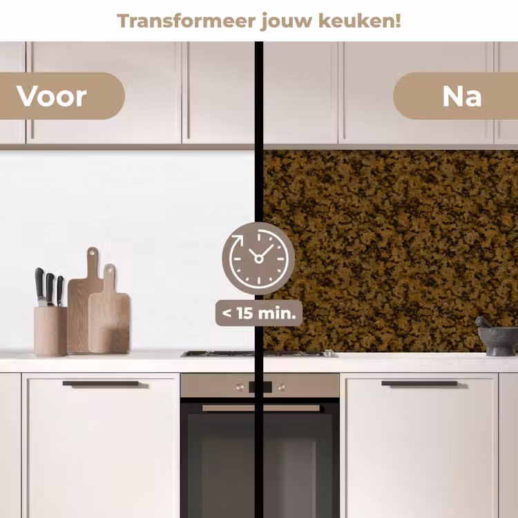Keuken achterwand - Bruin - Vlekken - Graniet — 2