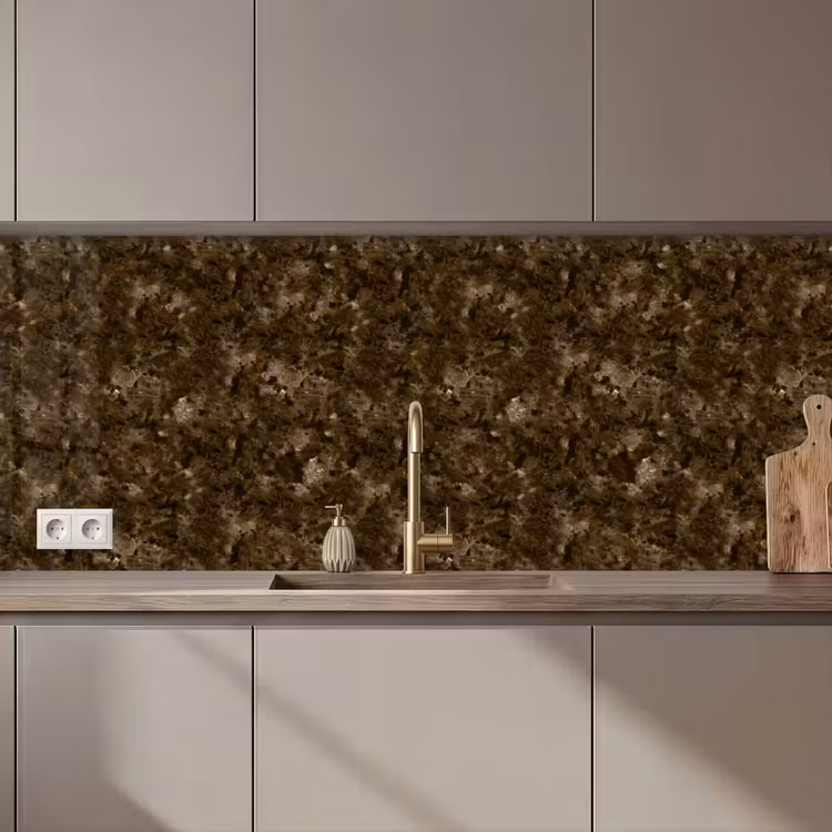 Keuken achterwand - Donker - Graniet - Bruin — 1