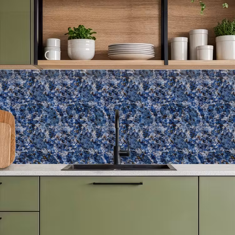 Keuken achterwand - Graniet - Blauw - Koel — 5