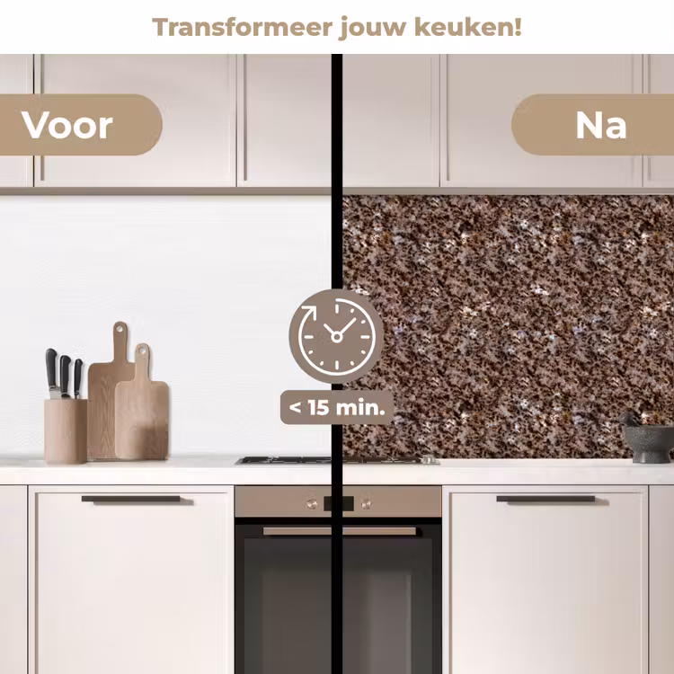 Keuken achterwand - Graniet - Bruin - Structuur — 2
