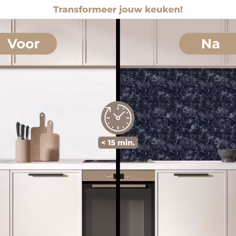 Keuken achterwand - Grijs - Zwart - Patroon — 2