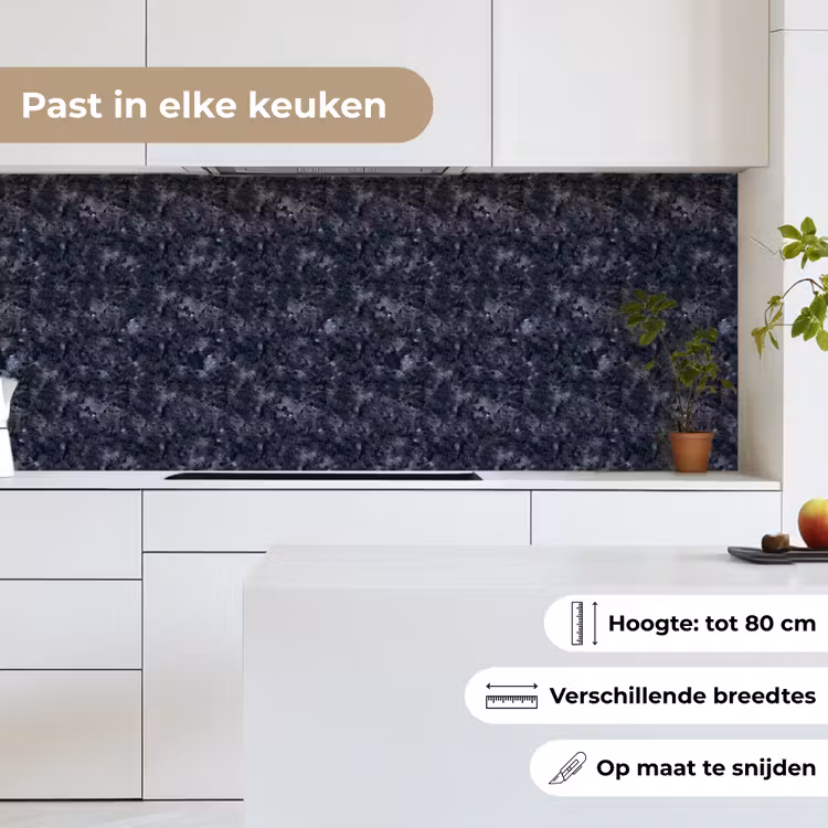 Keuken achterwand - Grijs - Zwart - Patroon — 4