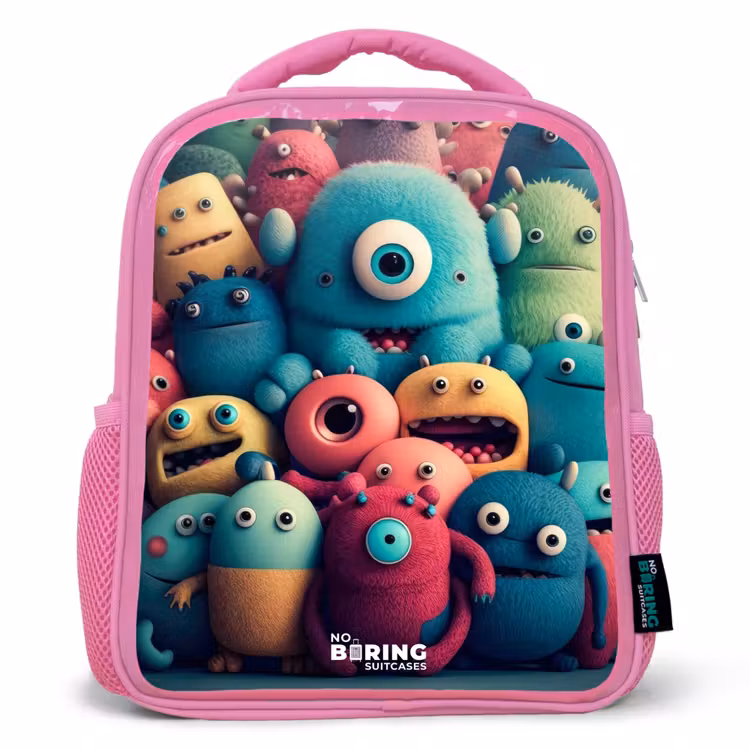 Rugzak kind - roze - Zachte en bolle monsters — 1