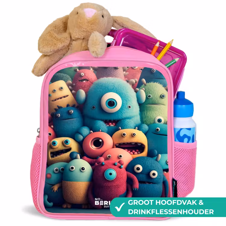 Rugzak kind - roze - Zachte en bolle monsters — 2