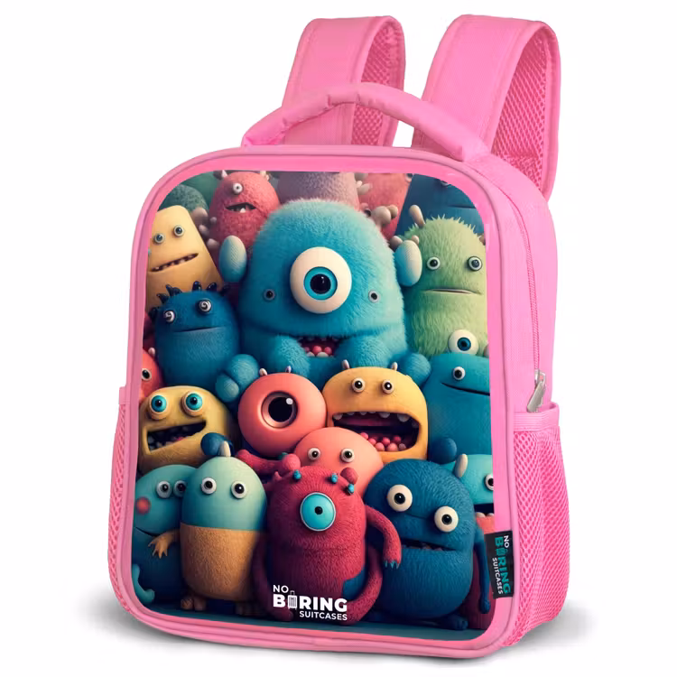 Rugzak kind - roze - Zachte en bolle monsters — 4