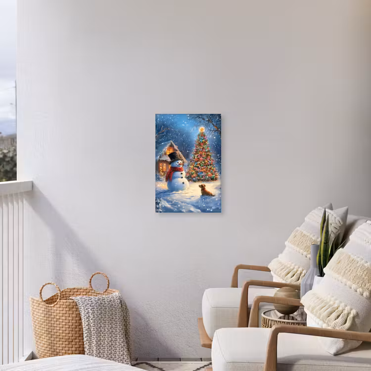 Buiten canvas - Kerstwonder - Winteravond - Kleurrijk — 4