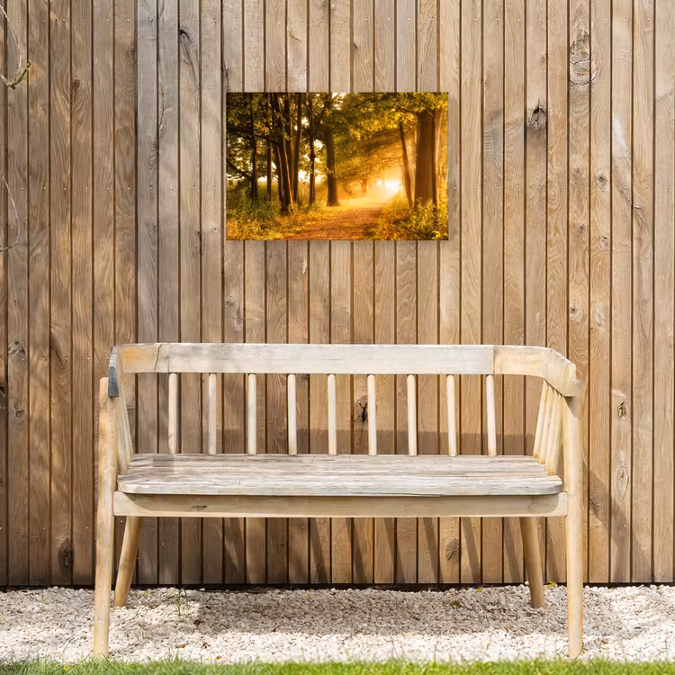 Buiten canvas - Bos - Bomen - Zonlicht - Herfst - Bospad - Natuur — 3