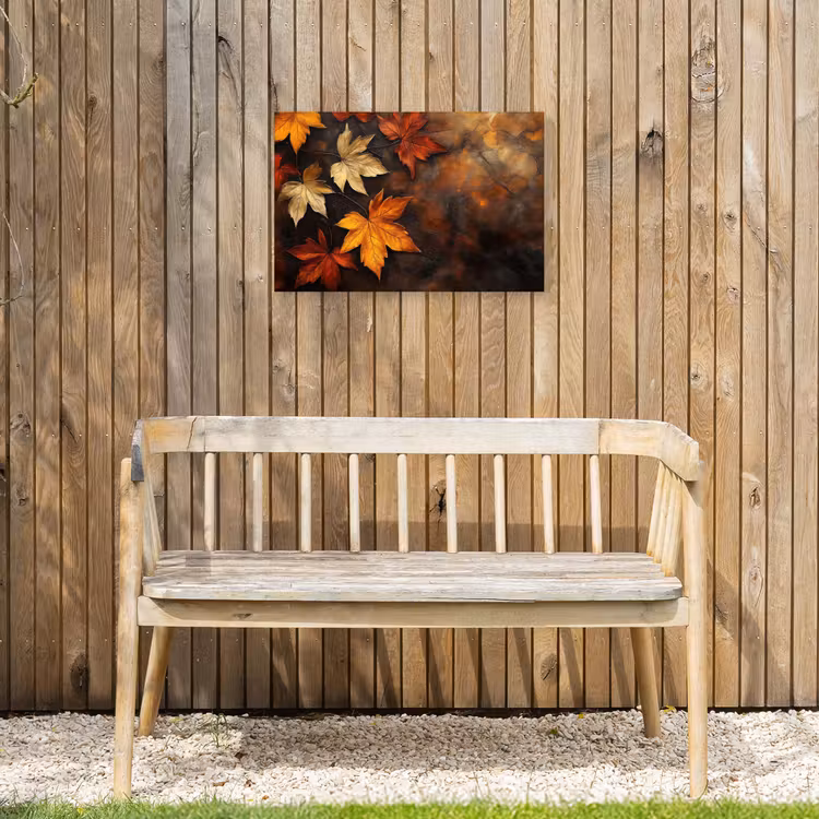 Buiten canvas - Herfstbladeren - Bruin - Oranje bladeren - Herfst rood — 3