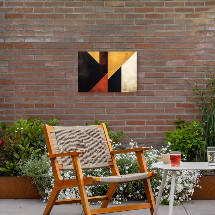 Buiten canvas - Abstract - Herfst kleuren - Goud - Vormen - Modern — 2