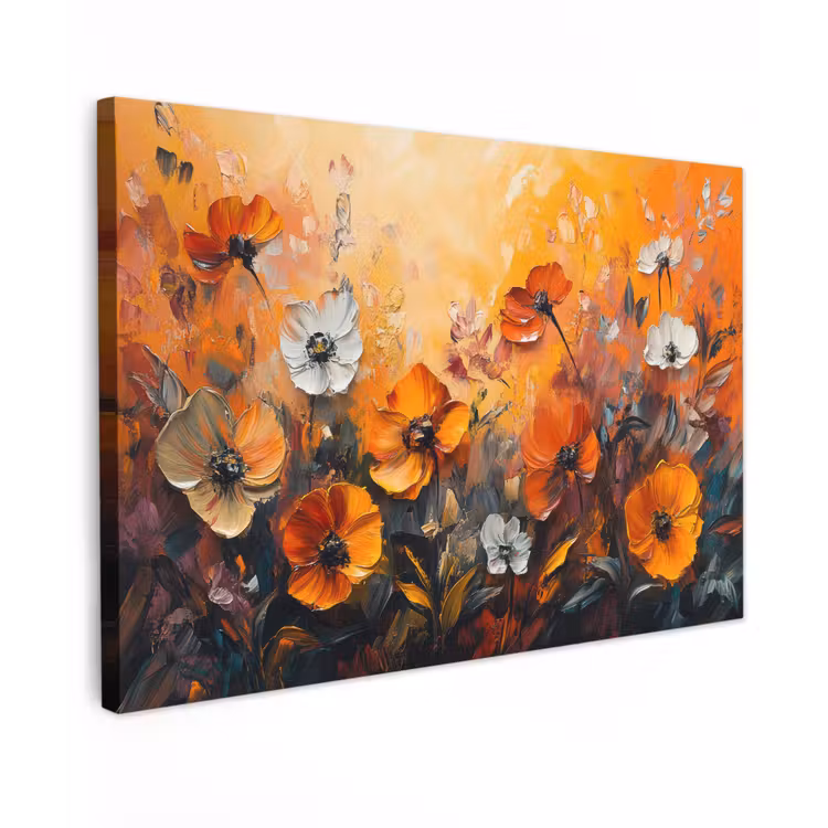 Buiten canvas - Bloemen - Abstract - Herfst kleuren - Modern - Natuur — 1