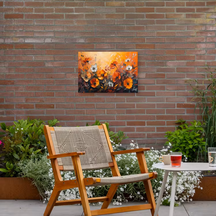 Buiten canvas - Bloemen - Abstract - Herfst kleuren - Modern - Natuur — 2
