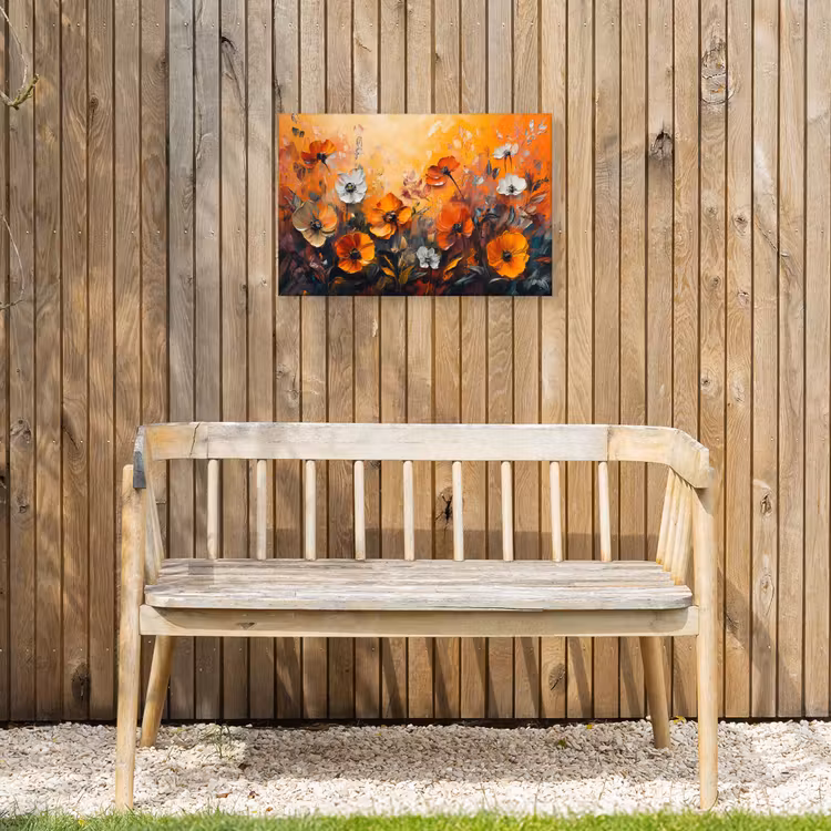Buiten canvas - Bloemen - Abstract - Herfst kleuren - Modern - Natuur — 3