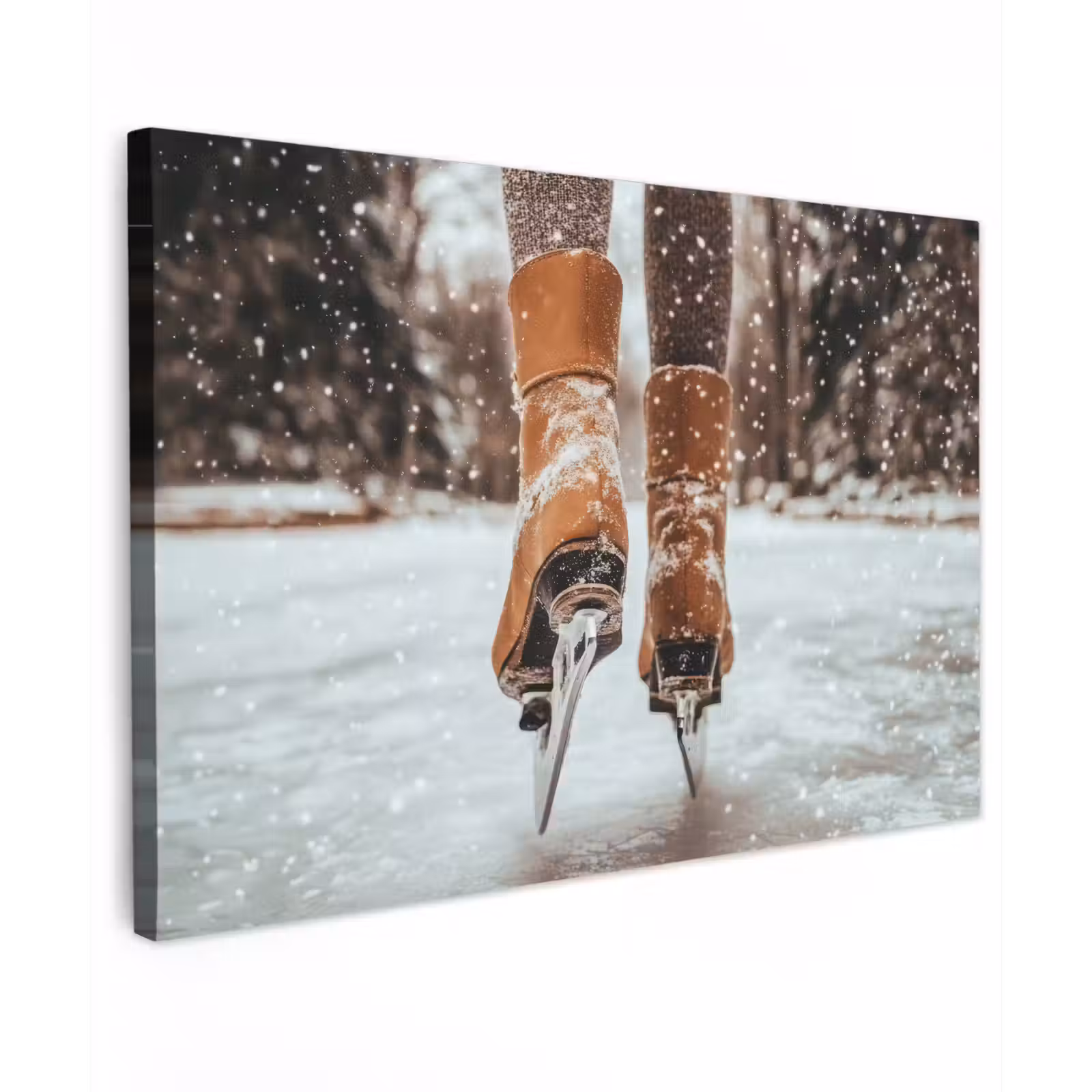 Buiten canvas - Schaatsen - IJs - Winter - Sneeuw — 1