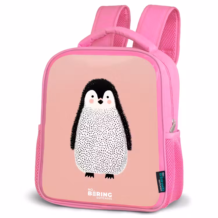 Rugzak kind - roze - Pinguïn - Stippen - Roze - Minimalistisch — 4