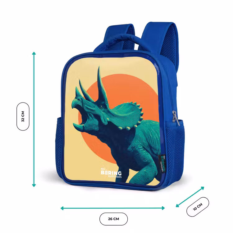 Rugzak kind - blauw - Dino - Triceratops - Dier — 5