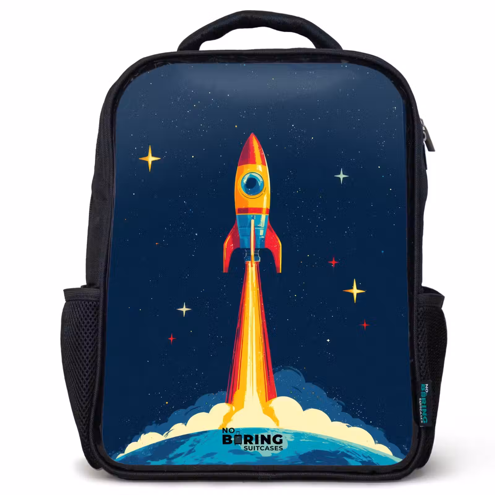 Kinder rugzak - Planeet - Raket - Sterren - Donkerblauw — 1