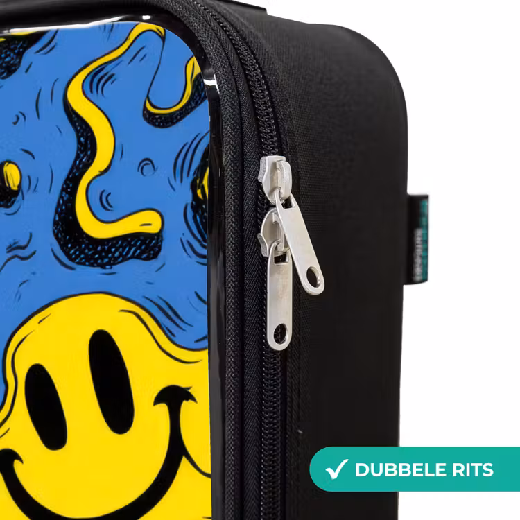 Kinderkoffer - Zwart - Smiley - Geel - Blauw — 6
